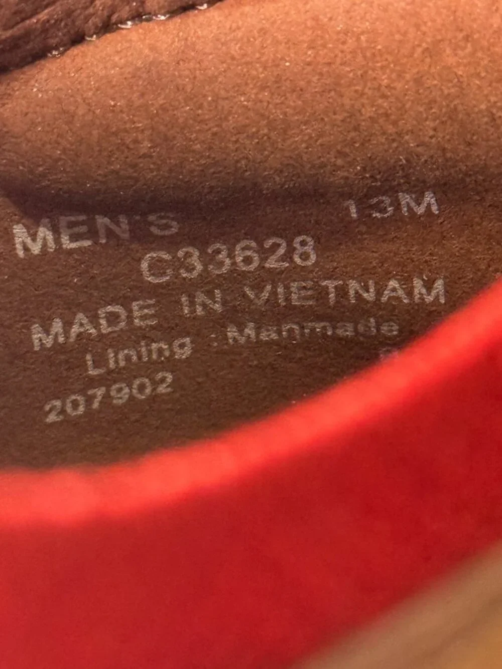Cole Haan ZERØGRAND Wingtip Oxford Shoes Men's 13M Tan Suede Red C33628 EXCELLEN